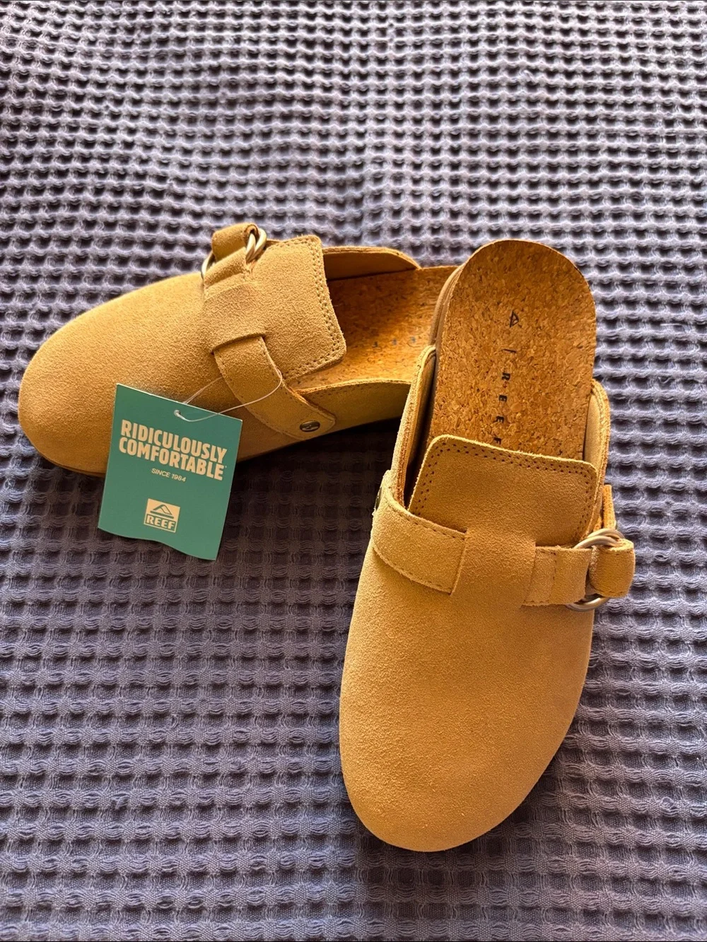 Reef Kids Slip-On Mule in Tan Suede